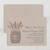 Whiskey Barrel of Wheat Rustic Wedding Invitations Kaart (Voorkant / Achterkant)