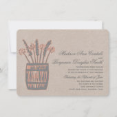 Whiskey Barrel of Wheat Rustic Wedding Invitations Kaart (Voorkant)