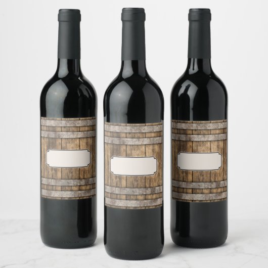 Whiskey Barrel productlabel Wijn Etiket (Flessen)