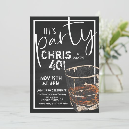 Whiskey Birthday, volwassen verjaardag Kaart (Staand voorkant)