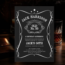 Whiskey Black White Label Oude Nee 50e Verjaardag Kaart