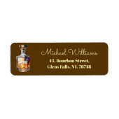 Whiskey Bottle Glass Return Address Etiket (Voorkant)