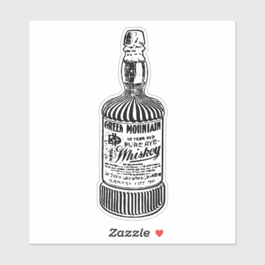  Whiskey Bottle Sticker - Classic Charm (Vel)
