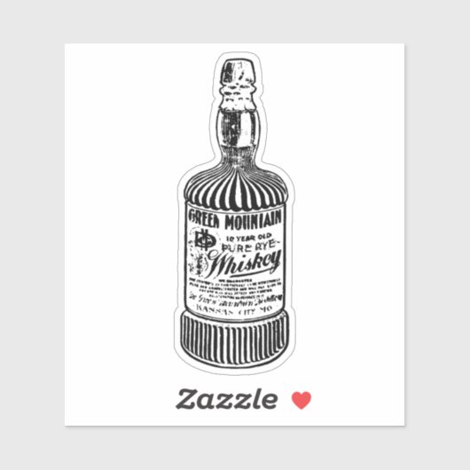  Whiskey Bottle Sticker - Classic Charm (Vel)