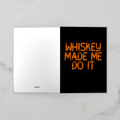 Whiskey Bourbon Helpt Alcohol TShirt Gift Folie Wenskaart (Buiten Laag)