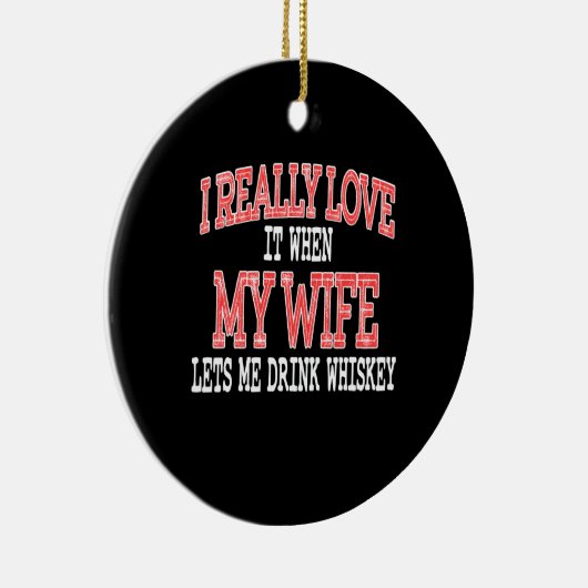 Whiskey Bourbon Helpt Alcohol TShirt Gift Keramisch Ornament (Rechts)