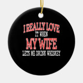 Whiskey Bourbon Helpt Alcohol TShirt Gift Keramisch Ornament (Voorkant)