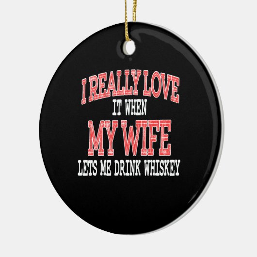 Whiskey Bourbon Helpt Alcohol TShirt Gift Keramisch Ornament (Links)