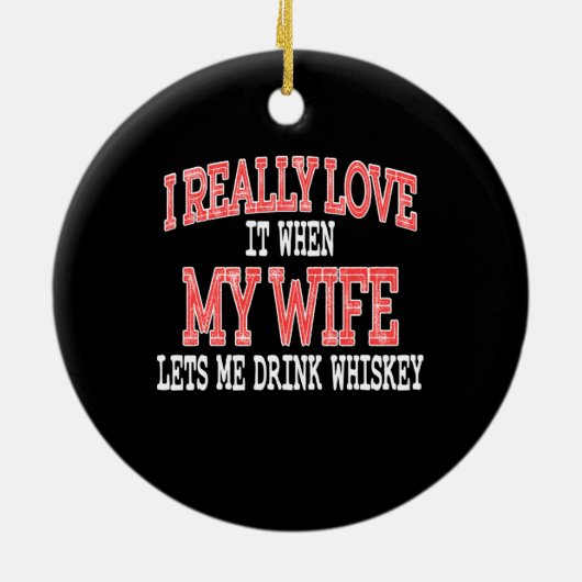 Whiskey Bourbon Helpt Alcohol TShirt Gift Keramisch Ornament (Achterkant)