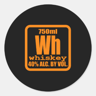 Whiskey Bourbon Helpt Alcohol TShirt Gift Ronde Sticker