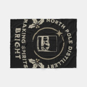 Whiskey Bourbon Making Spirits Bright Funny Christ Fleece Deken (Voorkant (Horizontaal))