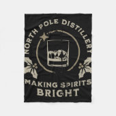 Whiskey Bourbon Making Spirits Bright Funny Christ Fleece Deken (Voorkant)