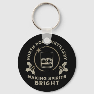 Whiskey Bourbon Making Spirits Bright Funny Christ Sleutelhanger