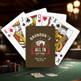 Whiskey Brown Bachelor Party Custom Poker Pokerkaarten