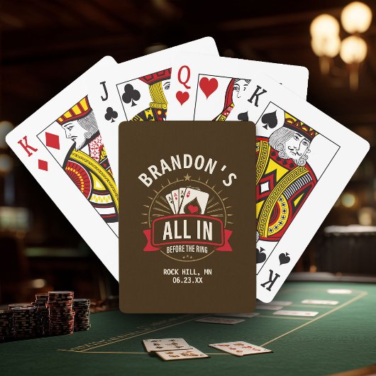 Whiskey Brown Bachelor Party Custom Poker Pokerkaarten