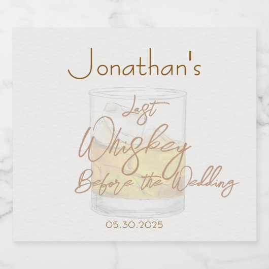 Whiskey Bruiloft Bachelor Party Likeurfles Etiket (Enkel label)