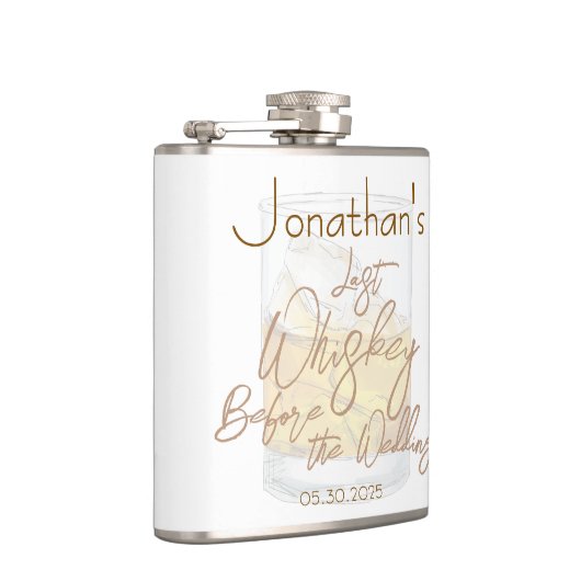 Whiskey Bruiloft Bachelorfeest Heupfles (Rechts)