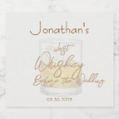 Whiskey Bruiloft Bachelorfeest Likeurfles Etiket (Enkel label)