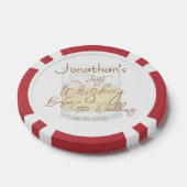 Whiskey Bruiloft Bachelorfeest Poker Chips (Enkel)