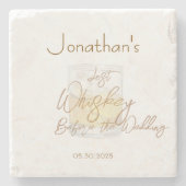 Whiskey Bruiloft Bachelorfeest Stenen Onderzetter (Voorkant)