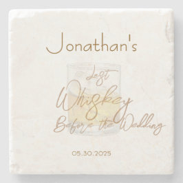 Whiskey Bruiloft Bachelorfeest Stenen Onderzetter