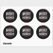 Whiskey Business Classic Round Sticker (Vel)