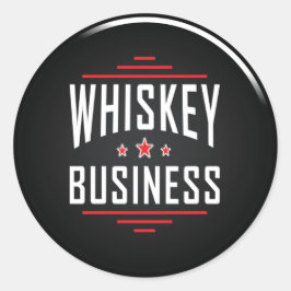 Whiskey Business Classic Round Sticker