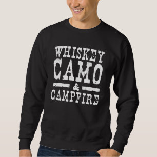 Whiskey Camo En Kampeerdrinken Camping Trui
