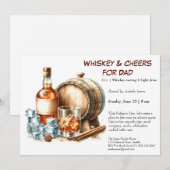 Whiskey & Cheers – Bewerkbare Vaderdag Kaart (Voorkant / Achterkant)