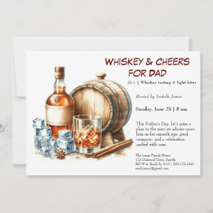 Whiskey & Cheers – Bewerkbare Vaderdag Kaart