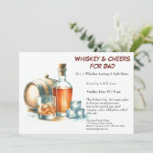 Whiskey & Cheers – Bewerkbare Vaderdag Kaart (Staand voorkant)