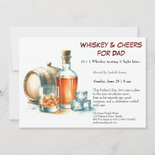 Whiskey & Cheers – Bewerkbare Vaderdag Kaart