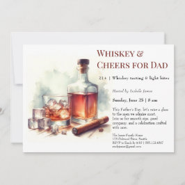 Whiskey & Cheers – Bewerkbare Vaderdag Kaart