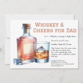 Whiskey & Cheers – Bewerkbare Vaderdag Kaart