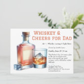 Whiskey & Cheers – Bewerkbare Vaderdag Kaart (Staand voorkant)