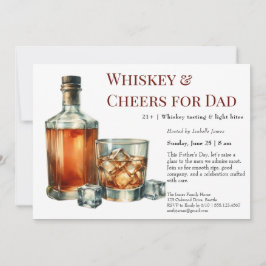 Whiskey & Cheers – Bewerkbare Vaderdag Kaart