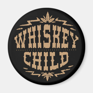 WHISKEY CHILD - Black Magnet w/Herfst Harvest Logo