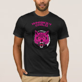 WHISKEY CHILD - Black T-Shirt w/PINK WOLF Logo (Voorkant)