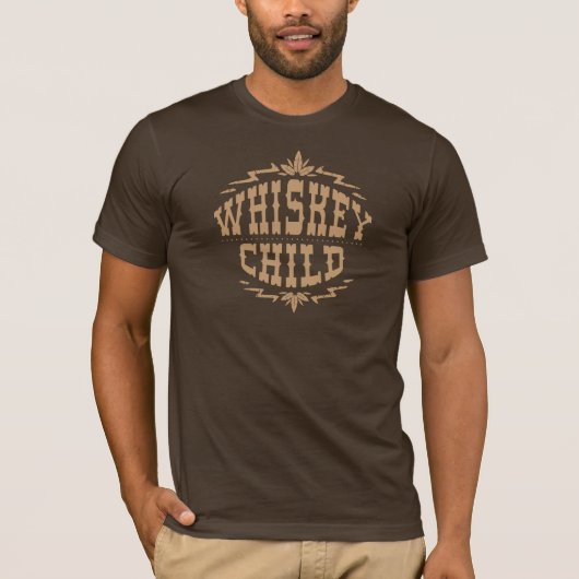 WHISKEY CHILD - Brown T-Shirt w/Herfst Harvest Log (Voorkant)