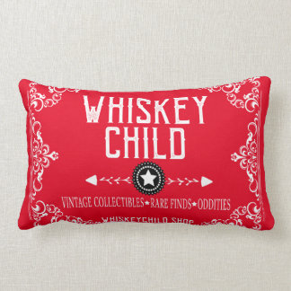 WHISKEY CHILD - Rode Kussen met Vintage Verzamelob