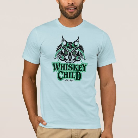 WHISKEY CHILD - T-shirt met katachtig design (Voorkant)