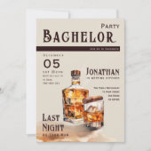 Whiskey Cigar Magazine Cover Bachelor Party Kaart (Voorkant)