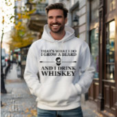 Whiskey citaten met grappige bebaarde gezegden hoodie