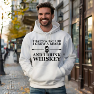 Whiskey citaten met grappige bebaarde gezegden hoodie