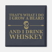 Whiskey citaten met grappige bebaarde gezegden magneet (Voorkant)