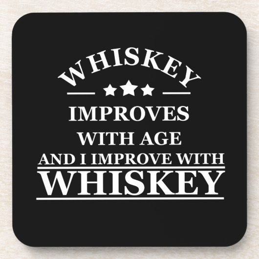 Whiskey citeert grappige alcohol gezegden geschenk bier onderzetter (Voorkant)