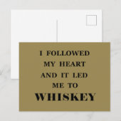 Whiskey citeert grappige alcohol gezegden geschenk briefkaart (Voorkant / Achterkant)