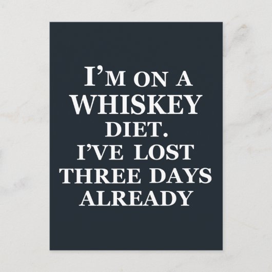 Whiskey citeert grappige alcohol gezegden geschenk briefkaart (Voorkant)