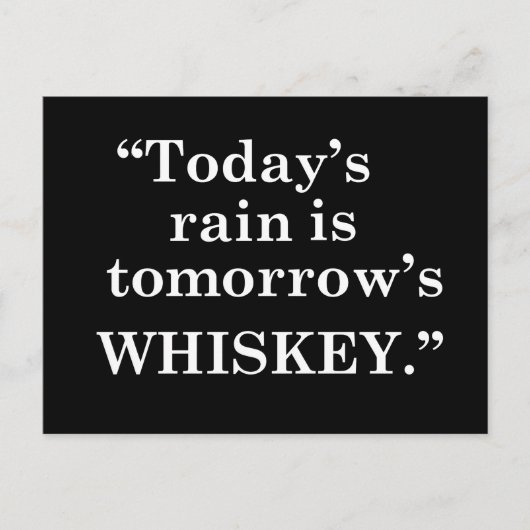 Whiskey citeert grappige alcohol gezegden geschenk feestdagenkaart (Voorkant)