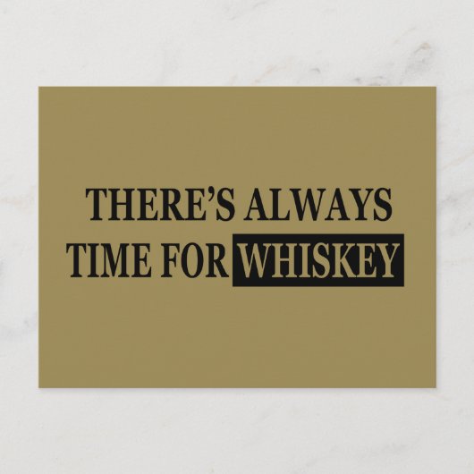 Whiskey citeert grappige alcohol gezegden geschenk feestdagenkaart (Voorkant)